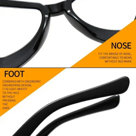 Vintage Polygon Butterfly Cat Eyeglass Frames - Picture 7 of 8